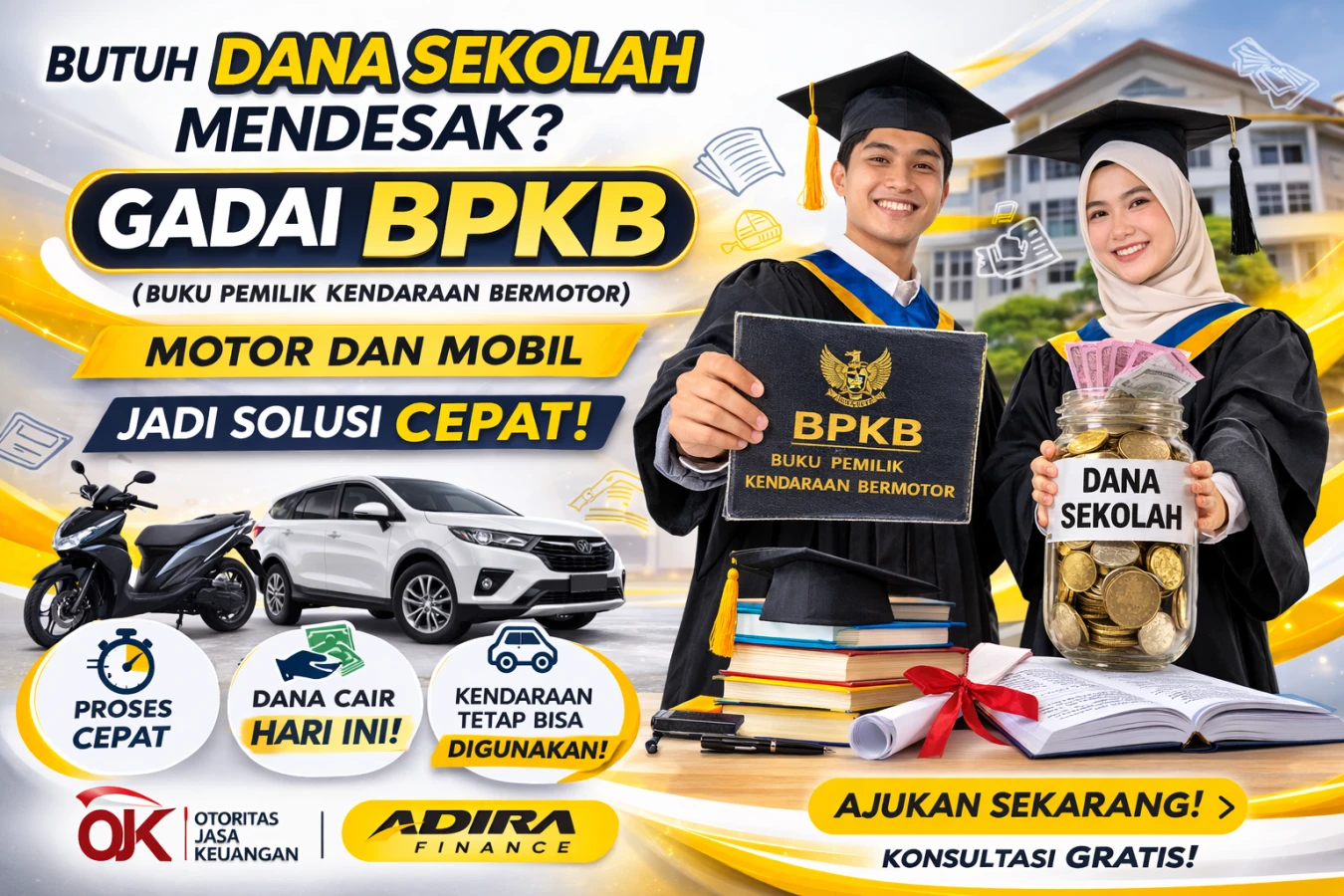 Butuh Dana Sekolah Mendesak? Gadai BPKB Motor dan Mobil Jadi Solusi Cepat