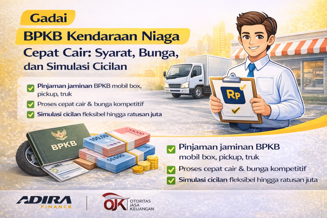 Gadai BPKB Kendaraan Niaga Cepat Cair: Syarat, Bunga, dan Simulasi Cicilan