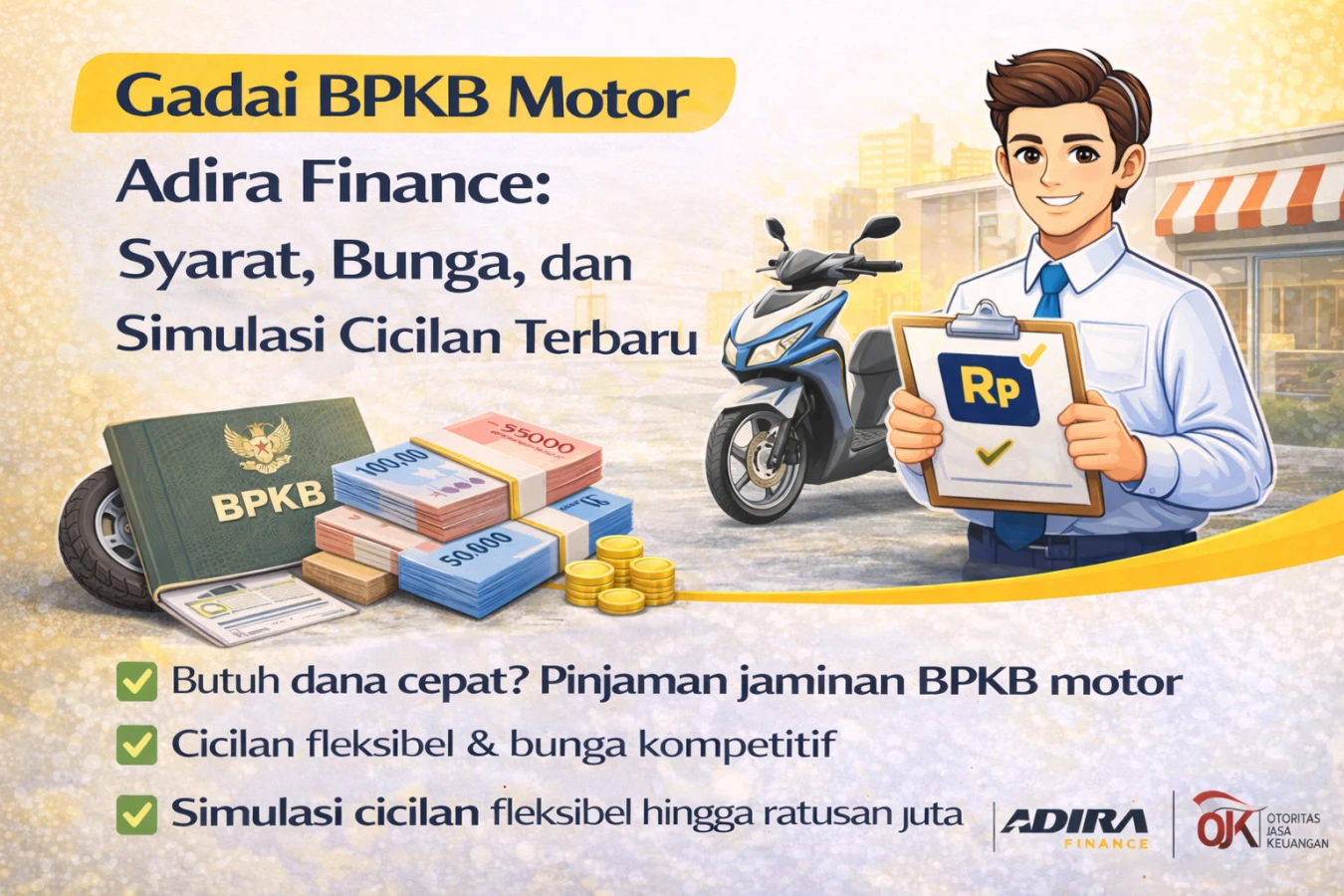 Gadai BPKB Motor Adira Finance: Syarat, Bunga, dan Simulasi Cicilan Terbaru