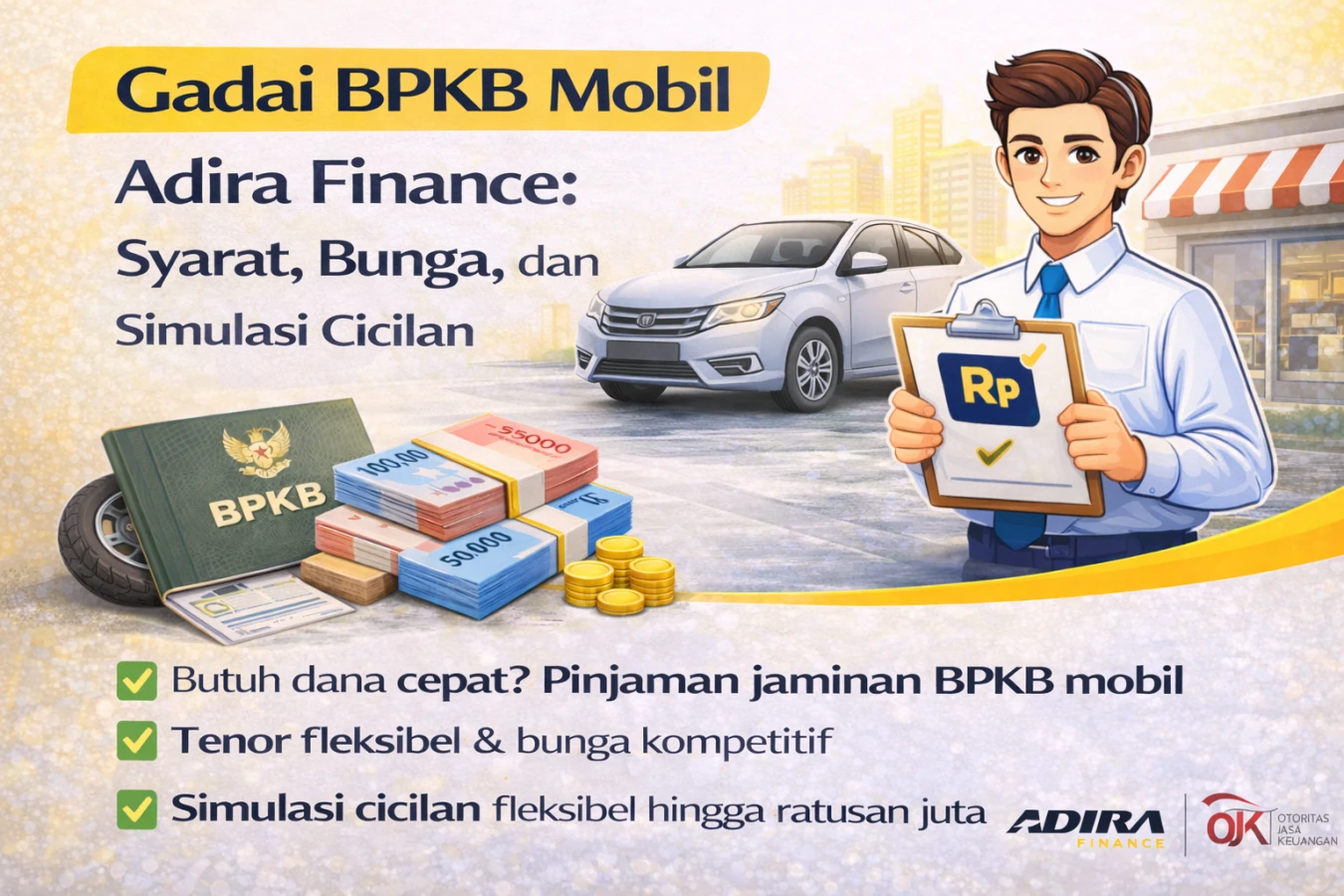 Gadai BPKB Mobil Adira Finance: Syarat, Bunga, dan Simulasi Cicilan Terbaru