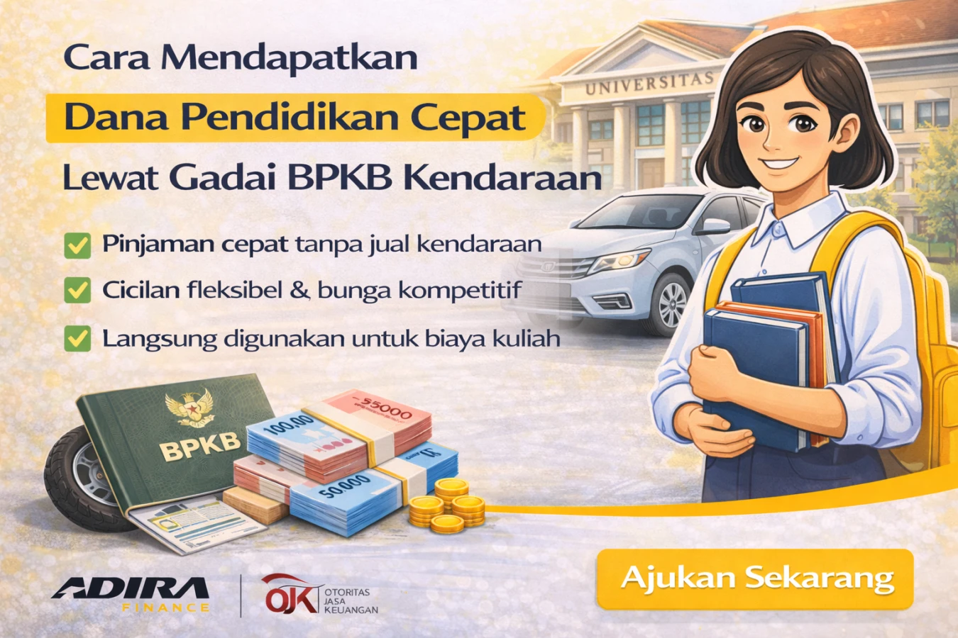 Cara Mendapatkan Dana Pendidikan Cepat Lewat Gadai BPKB Kendaraan