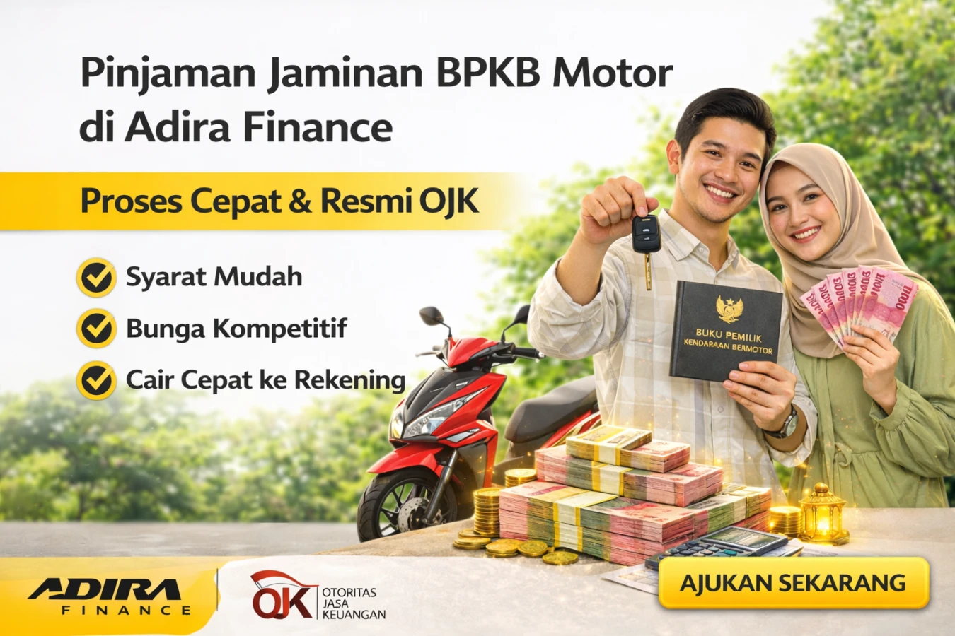 Pinjaman Jaminan BPKB Motor di Adira Finance, Proses Cepat & Resmi OJK