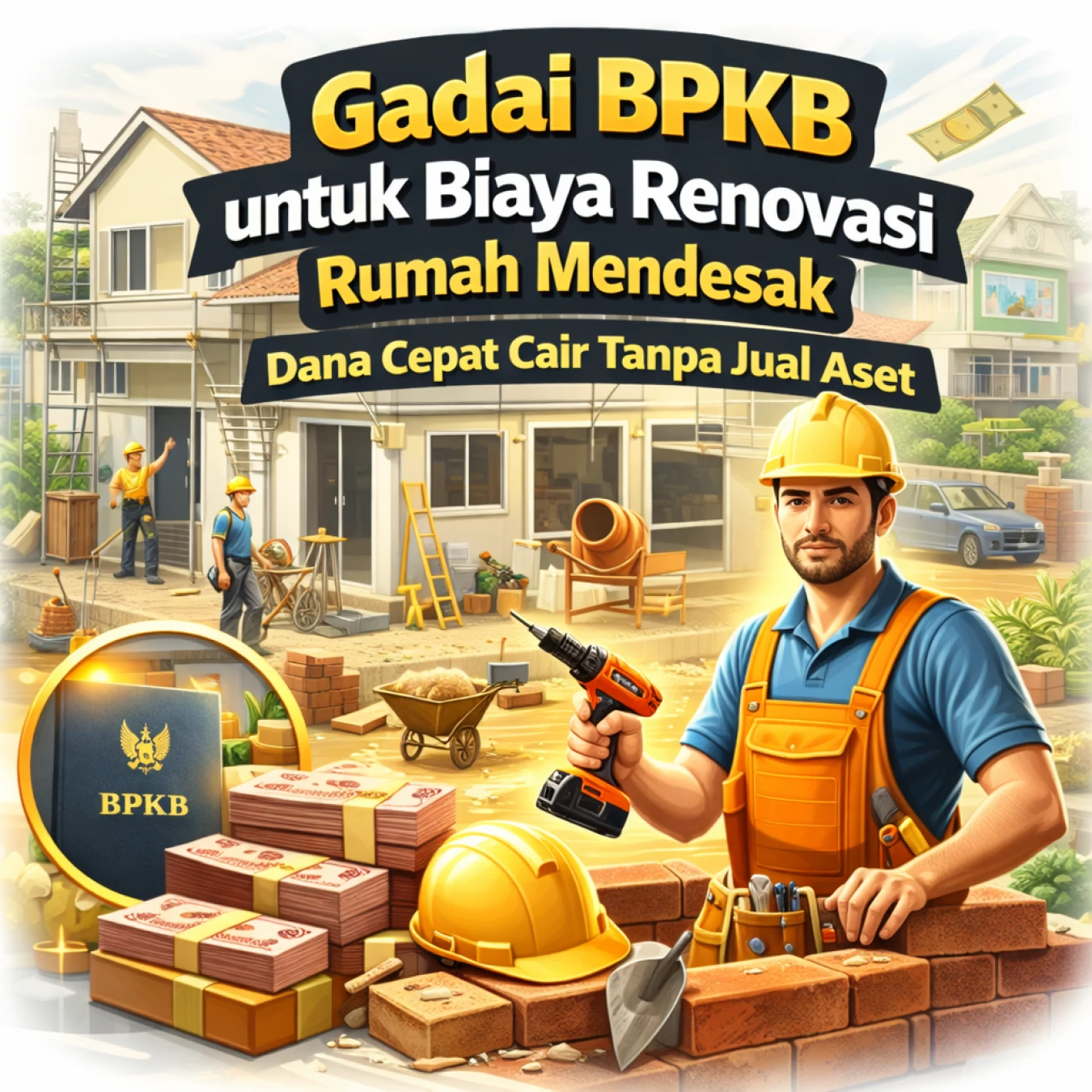Gadai BPKB untuk Biaya Renovasi Rumah Mendesak, Dana Cepat Cair Tanpa Jual Aset