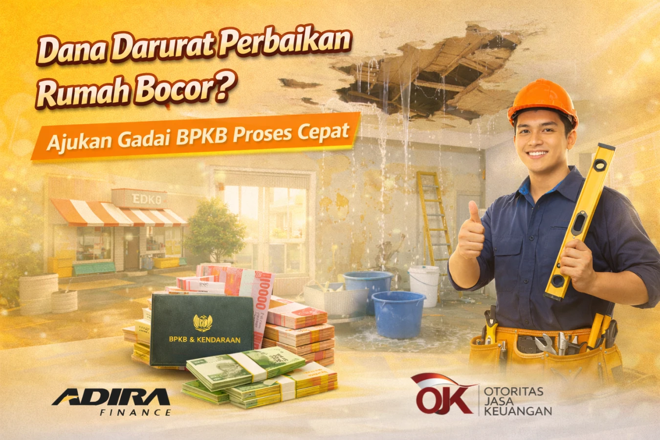 Dana Darurat Perbaikan Rumah Bocor? Ajukan Gadai BPKB Proses Cepat