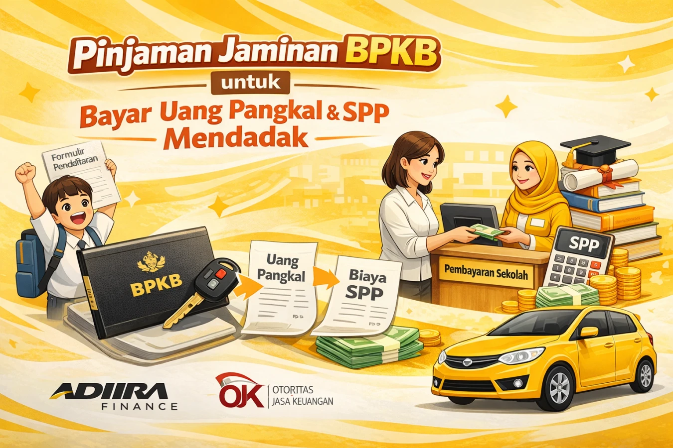 Pinjaman Jaminan BPKB untuk Bayar Uang Pangkal dan SPP Mendadak
