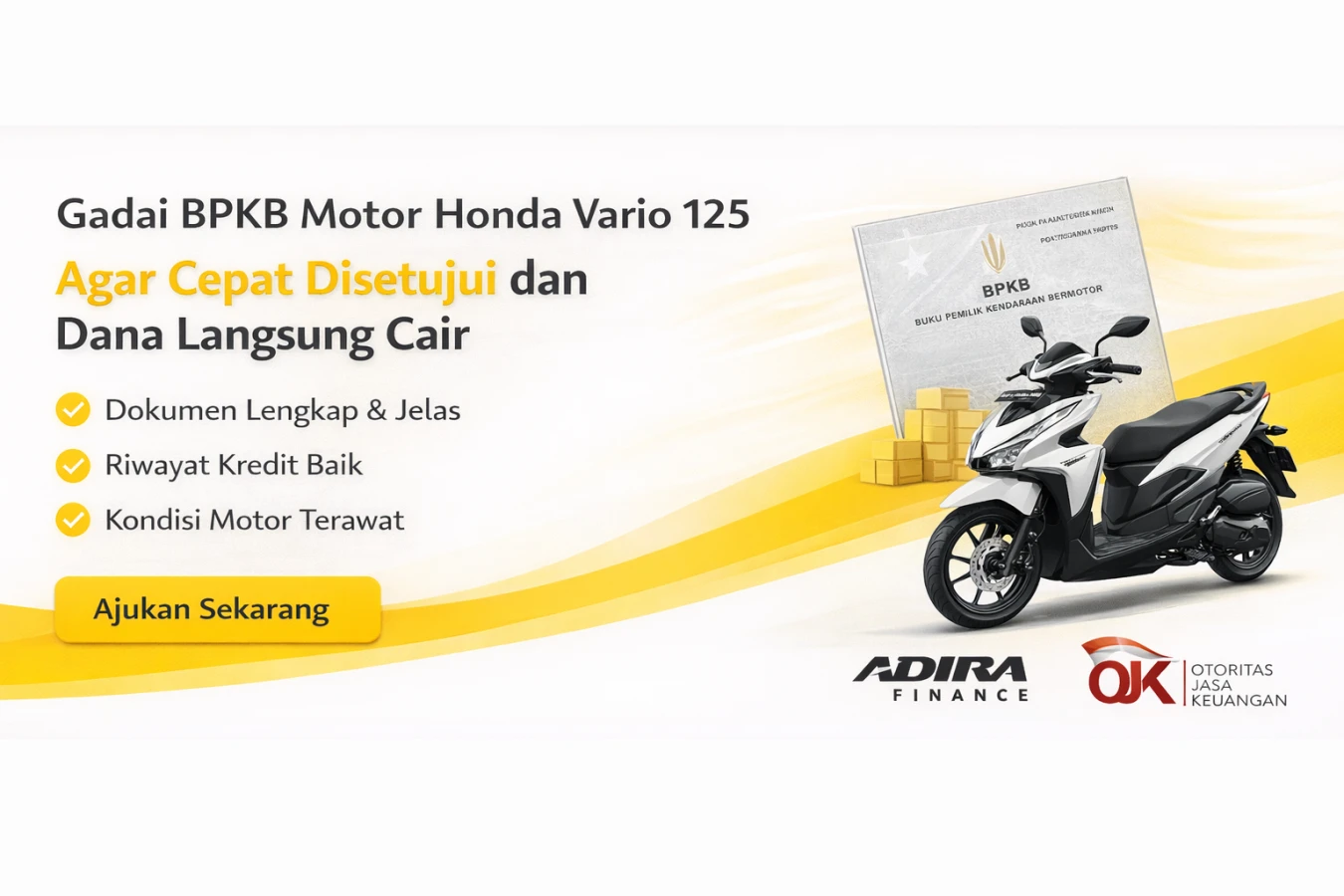 Gadai BPKB Motor Honda Vario 125 Agar Cepat Disetujui dan Dana Langsung Cair