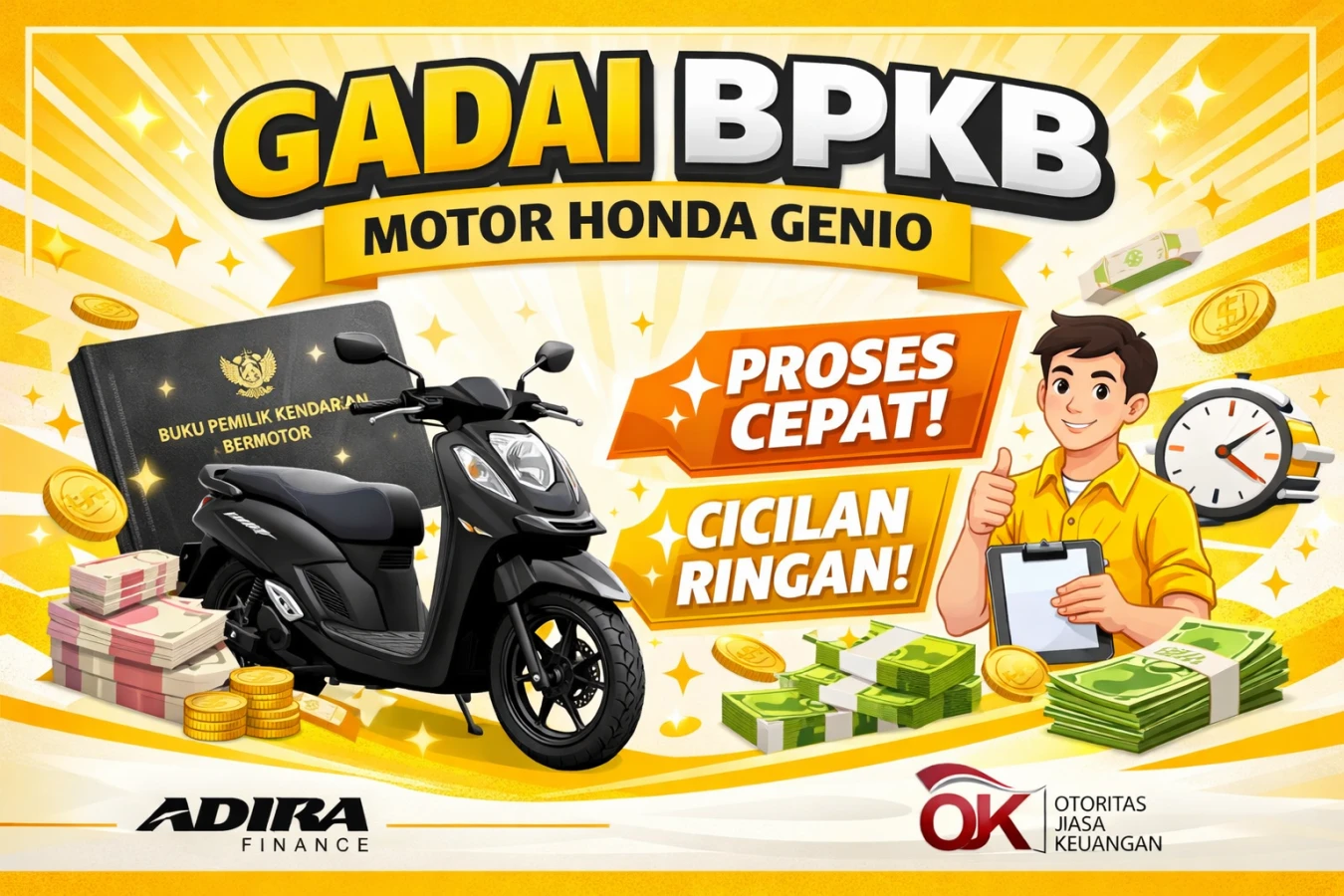Gadai BPKB Motor Honda Genio Proses Cepat dan Cicilan Ringan