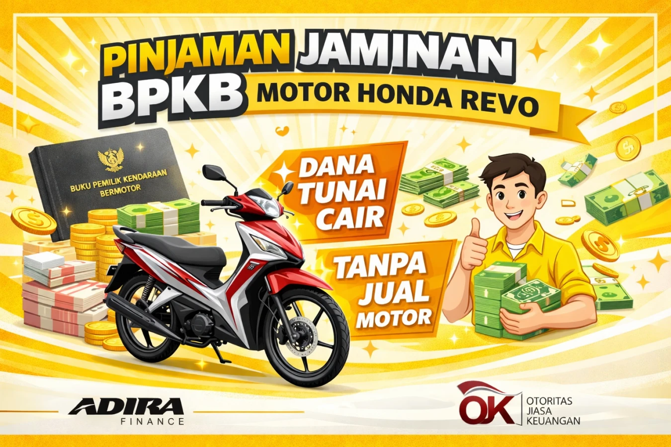 Pinjaman Jaminan BPKB Motor Honda Revo Dana Tunai Cair Tanpa Jual Motor