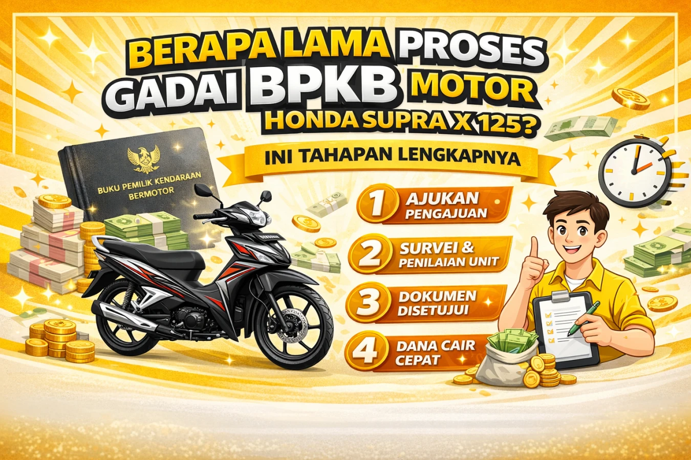 Berapa Lama Proses Gadai BPKB Motor Honda Supra X 125? Ini Tahapan Lengkapnya