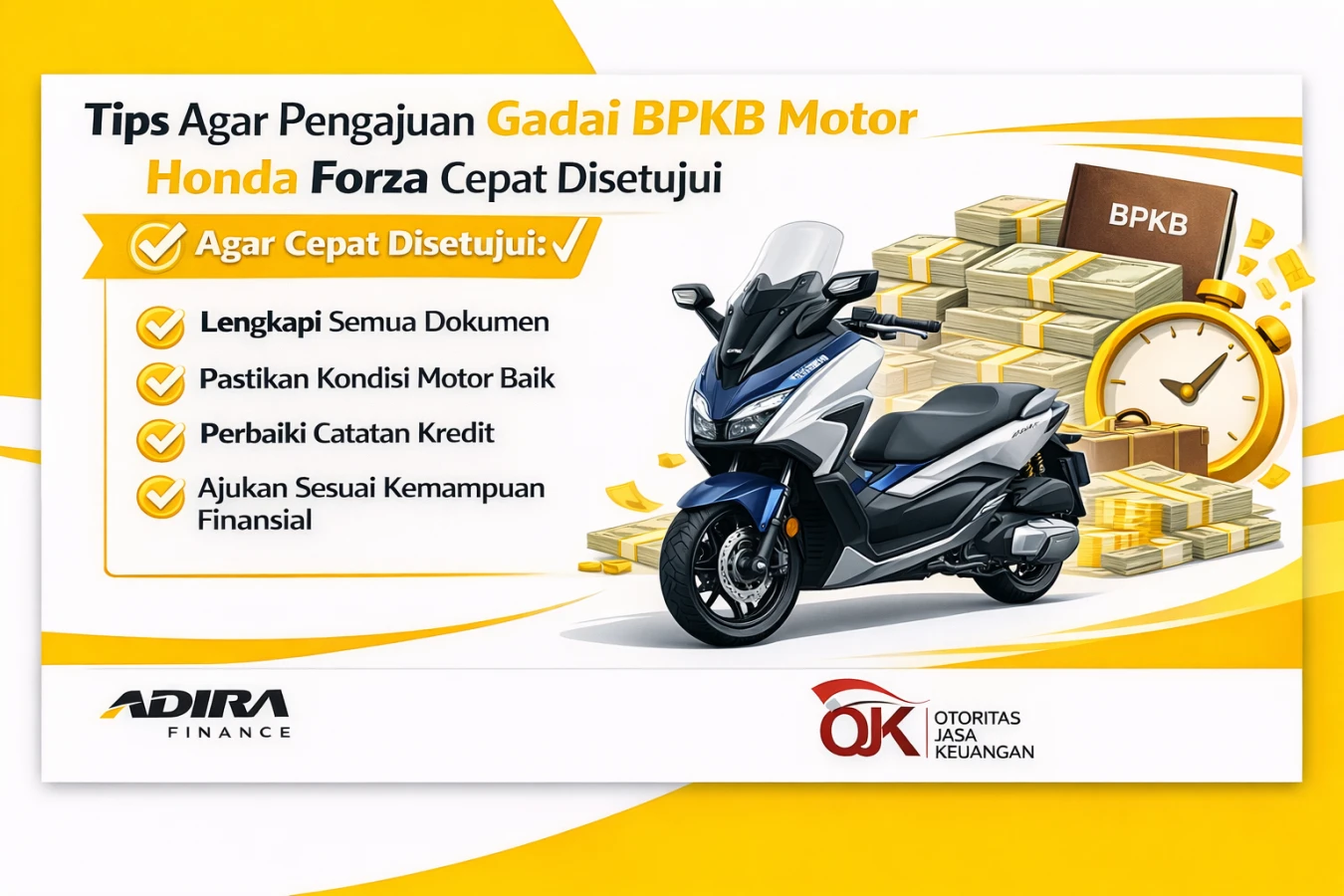 Tips Agar Pengajuan Gadai BPKB Motor Honda Forza Cepat Disetujui
