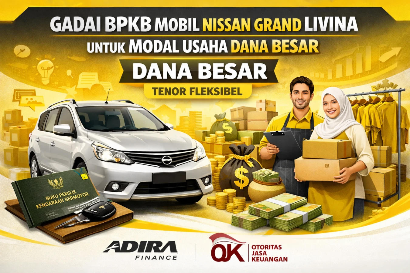 Gadai BPKB Mobil Nissan Grand Livina untuk Modal Usaha Dana Besar dengan Tenor Fleksibel